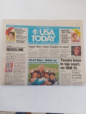 USA TODAY /sugar Ray stuns Hagler in upset April,71987 picture