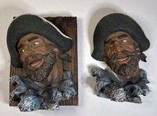 Vintage Pirate Head Wall Hanging Sculpture Art (2) picture