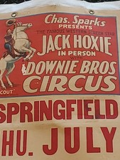 1936 Downie Brothers Circus Poster (Original) Linen Mounted/Scout/Jack Hoxie picture
