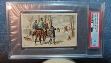 1887 N99 Battle Scenes PSA 4 The Assult on Fort Donelson Navy Cut Tobacco card picture