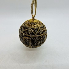 Henry Flagler Hanging Ornament Brass Inlay Museum Royal Ball Heavy Well Made picture