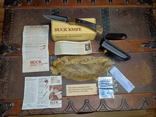 Vintage Buck 110 Folding Hunter Knife 4-Dot 1984-1986 San Diego Box Papers Mint picture