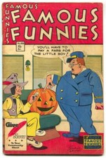 Famous Funnies #159 1947- topless woman panel- Buck Rogers picture