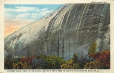 Postcard Stone Mtn. Largest Solid Stone in the World Atlanta Georgia picture