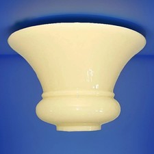 Antique 1920's-30's Art Deco Victorian Custard Glass Chandelier Slip Shade Qty 3 picture