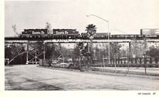 1 of 2 Local Daily Santa Fe Runs Over Pasadena Freeway South CA Vtg Mag Excerpt picture