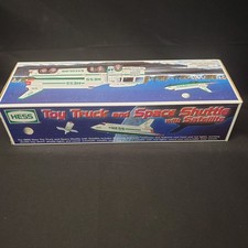 Vintage 1999 Hess Toy Truck and Space Shuttle with Satellite Set NIB Gas Oil Toy picture