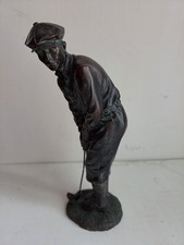 Napco Imports Antique Bronze Finish Classic Male Golfer Statue picture