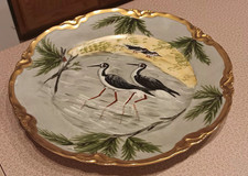 Vintage Hutschenreuther Selb LHS Handpainted Signed Plate Bavaria gold gilt rim picture