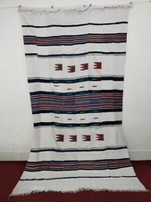 Vintage African Fulani Khasa Blanket Handwoven Cotton Indigo Striped Tribal Clot picture