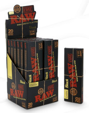 😎 RAW BLACK 1 1/4 (1.25) SIZE PRE-ROLLED CONES💥 12PK 💥 🧡 20 CONES PER PACK picture