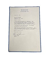 Ginny Simms Signed Letter 1991 Autograph Typed Correspondence Hollywood Actress picture