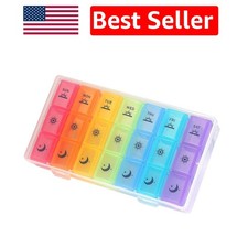 PULIV Weekly Pill Organizer 3 Times a Day Portable Travel Pill Box 7 Day with... picture