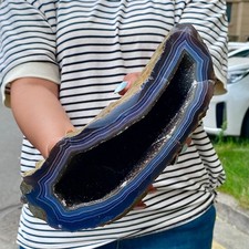 5.07LB    Rare amethyst cave symbolizes a specimen of a gold money bag picture