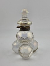 Antique 19th C Iridescent Glass Soap Bubble Inkwell Victorian Bohemia Harrach. picture