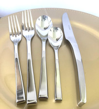 Jean Couzon Steel Mirror -Nicola 5 Piece Place Setting NEW picture