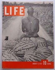 Life Magazine COVER ONLY August 9,  1937 picture