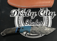 Derby City Blades Custom Mini-Horse #002 w/Baker Forge Ice Storm Damascus. picture
