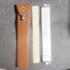 Dietzgen Vintage Slide Rule with Brown Leather Case & Conversion Tables picture