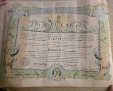 Solemn Mysteries of the Ancient Order of the Deep certificate 1945 picture