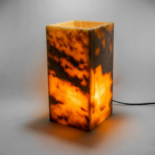Kenia - Mexican Onyx Lamp - 100% Natural Calcite Rock From Mexico 12.5 x 6 x 6