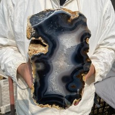 18.4lb Natural Lace Banded Agate Quartz Crystal Rough mineral specimens，Brazil picture