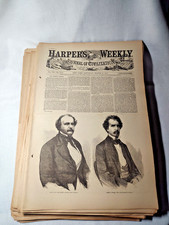 Harper's Weekly 1863 Journal 34 Pieces Reissue Newspaper Lot picture