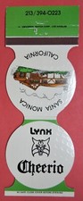 LYNX CHEERIO RESTAURANT MATCHBOOK COVER-SANTA MONICA CALIFORNIA picture