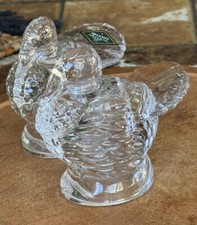 PAIR SHANNON Crystal Design In Ireland Turkeys, Thanksgiving Deco picture