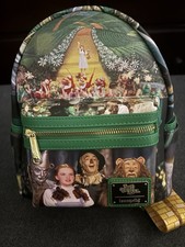NWT Loungefly Grail Wizard of Oz Adjustable Mini Backpack Green  Character Print picture