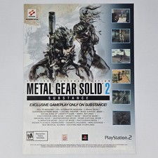 Metal Gear Solid 2 Substance PlayStation 2 PS2 PC Authentic Magazine Ad picture
