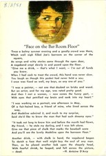 Teller House Central City CO Postcard - Face on Bar Room Floor Poem Art picture