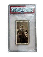 1931 W.D. & H.O. WILLS CINEMA STARS-3RD SERIES #24 W.DISNEY/M.MOUSE PSA 1 Rookie picture