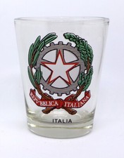 ITALY COAT OF ARMS SHOT GLASS SHOTGLASS picture
