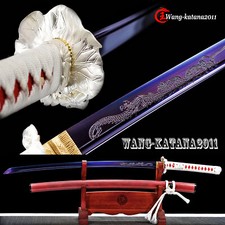 Elegant Red Katana 1095Carbon Steel Japanese Samurai Functional Sharp Lady Sword picture