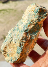 296g Authentic Malachite in Quartz Crystal Specimen - Raw Rough Stone Specimen picture