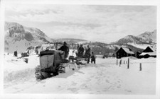 Mammoth Camp Snow California 1950s OLD PHOTO 2 picture