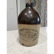 Henry Bosquets Old Blue House McKenna Whiskey Jug Stoneware Louisville KY picture