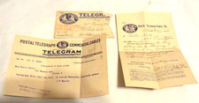1909 ad antique Postal Telegraph Commercial Cables telegram Papers envelope VTG picture