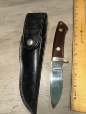 Vintage Khyber Fixed Blade, Knife, And Leather Sheath. Has Damage See Photos￼ picture