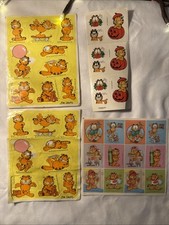 Garfield Sticker Sheets Vintage 1978 United Features Syndicate Inc 5 Sheets Lot picture