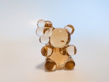 Vintage Boyd Glass Patrick Balloon Bear Peach Art Glass Figurine picture