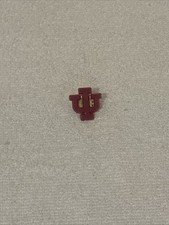 Vtg Indiana University College Red Plastic Lapel Pin  picture