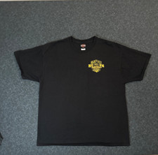 Harley Davidson Shoreline Ride Fest Speedway Black Distressed Graphic T Shirt XL picture