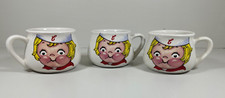 NOS 1998 Lot of 3 Vintage Faced Campbell's Kid Soup Mug Cup Bowl Houston HH 16oz picture