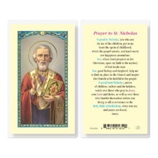 St. Saint Nicholas - Prayer to St Nicholas - Laminated Holy Card E24-508 picture