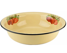 Novomoskovsk Strawberry Enamel Basin Large Mixing Bowl 19-qt Эмалированный Таз picture
