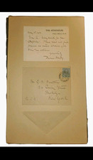 Antique THOMAS HARDY Autographed Card w/ COA • The Athenaeum • 1900 • RARE picture