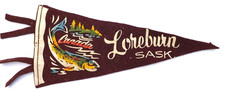 VINTAGE LOREBURN SASKATCHEWAN PENNANT BANNER 11