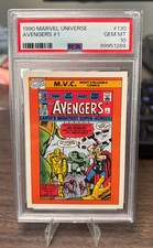 1990 Impel Marvel Universe Avengers #1 Comic Cover #130 PSA 10 picture